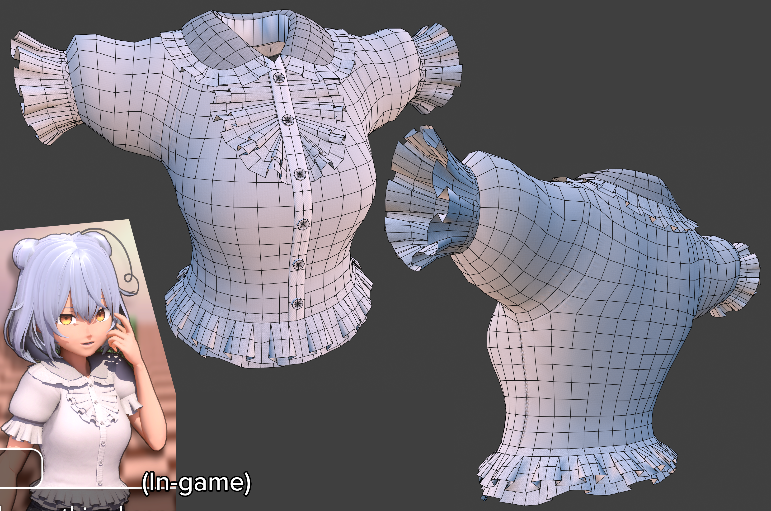 Rigged ruffled shirt